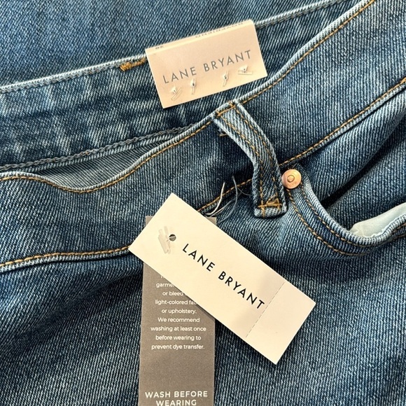 LANE BRYANT Signature Fit Boyfriend Plaid Backed Destruction Size 28 NEW - Picture 11 of 13